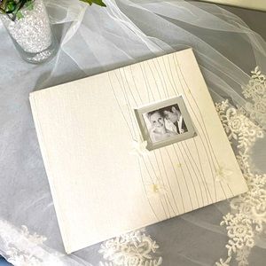 Wedding scrapbook with stickers